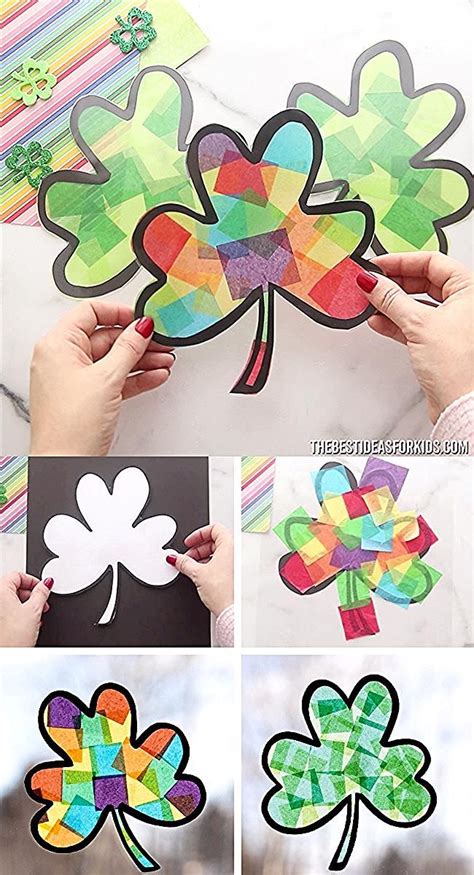 Shamrock Suncatcher ☘️ An Easy St Patricks Day Craft For Kids Make