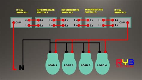 Wiring A 3 Way Switch With 2 Light Bulbs Schematic And Wiring Diagram