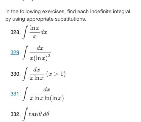 Solved In The Following Exercises Find Each Indefinite