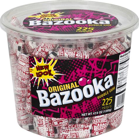 Bazooka Original Bubble Gum 225 Ct Tub Packaged Candy Superlo Foods