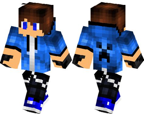 Bajantdm Blue Creeper Hoodie Minecraft Skin Minecraft Hub