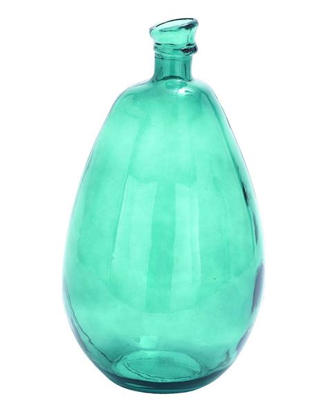 Aqua glass vase turquoise glass bottle vintage turquoise glass vase. Teal Glass Vase | Blue glass bottles, Glass, Decor