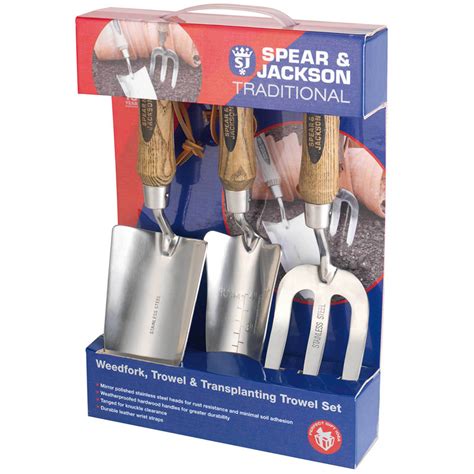 Spear And Jackson Traditional 3 Piece Stainless Steel Garden Hand Tool