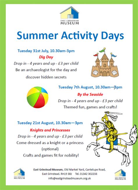 Summer Holiday Activities East Grinstead Museum