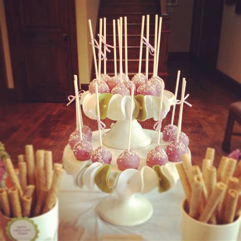 The most common baby shower dessert table decor material is paper. K Bakes: Baby Shower Dessert Table