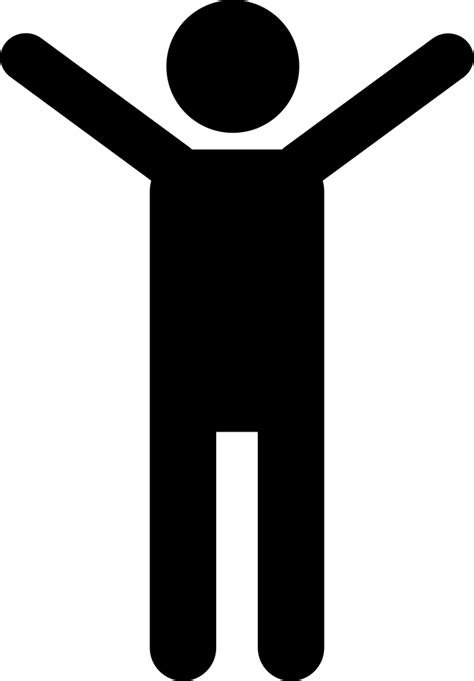 Download Png File Svg Stick Man With Arms Up Png Image With No