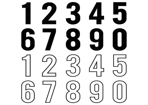 0 9 Numbers Svg Number Svg Birthday Numbers Svg Numbers Clipart