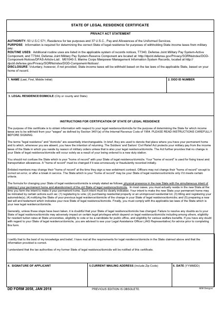 Dd Form 2058 Fill Out Sign Online And Download Fillable Pdf
