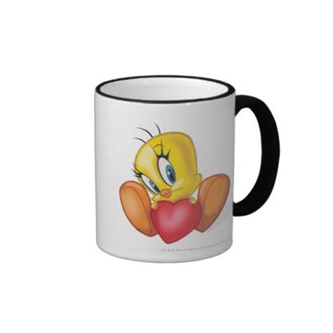 Tweety Holding Heart Mug Mugs Unique Coffee Mugs Cute Mugs
