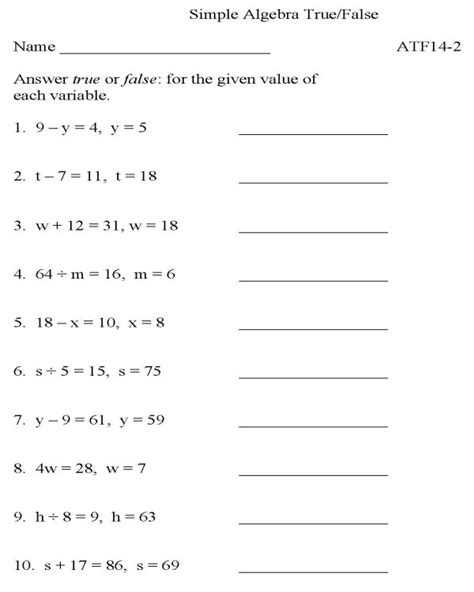 7 Best Images Of College Algebra Worksheets Printable Algebra Math