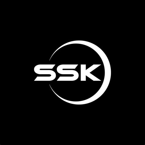 Création De Logo De Lettre Ssk Avec Fond Noir Dans Lillustrateur Logo