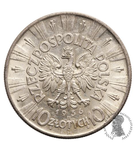 Poland 10 Zlotych 1936 Warsaw Mint Jozef Pilsudski