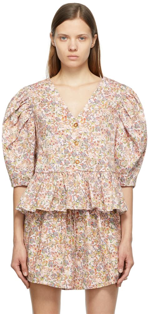 Kika Vargas Pink Floral Bonita Blouse Kika Vargas