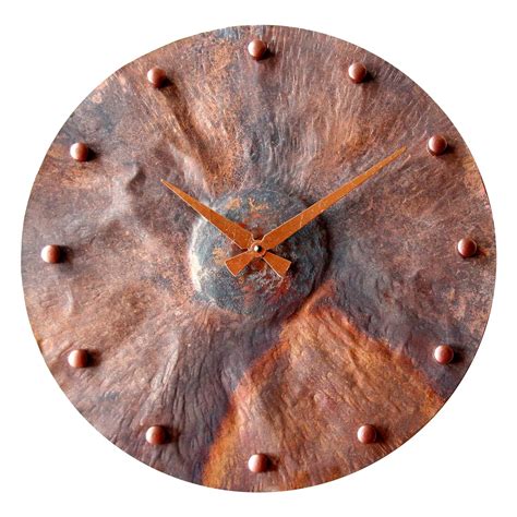 Inthetime 16 Inch Copper Wall Clock Round Large Silent Non