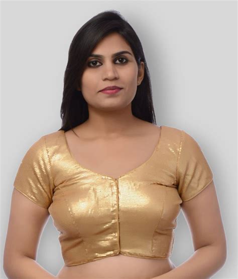 Atulya Designer Blouse Gold Sequin Women S Blouse Pack Of 1 Buy Atulya Designer Blouse