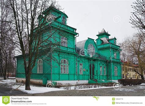 Wooden House In Art Nouveau Style In Bobruisk Stock Images