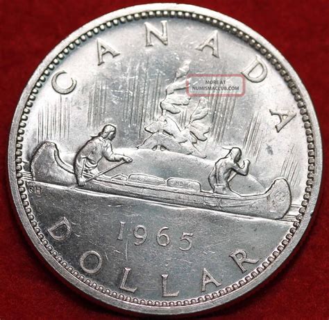 Canadian money value in us dollars. Uncirculated 1965 Canada Silver Dollar Foreign Coin S/h