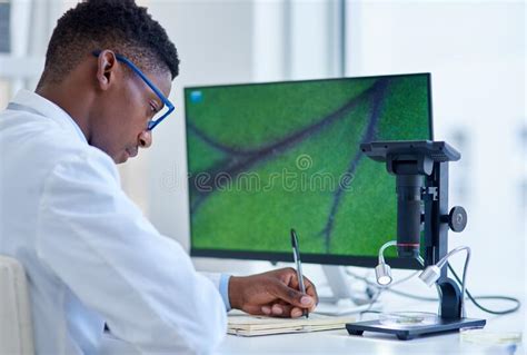 Doing A Whole Lot Of Research A Focused Young Male Scientist Making