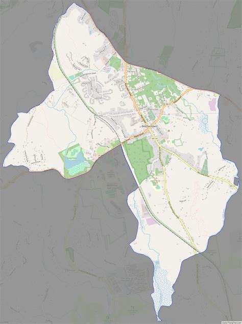 Map Of Belchertown Cdp