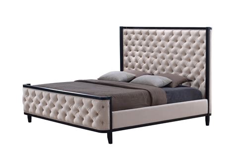 The platform rests close to the floor, grounding the vertical lines in a balanced counterpart. King-Size Tufted Wing Upholstered Platform Contemporary Bed in Grey Fabric | eBay