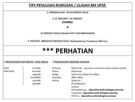 Contoh Karangan Ulasan Tahun Tahun Bahasa Melayu Upsr Penulisan