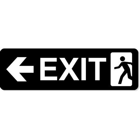 Exit Left Sign Custom Signs