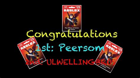 Maybe you would like to learn more about one of these? Robux Gift Card Draw Winners - Congratulations! - YouTube
