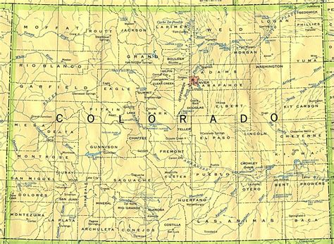 Suche in colorado all die fotos geographisch von den benutzern auf der karte geschrieben. Landkarte Colorado (Übersichtskarte) : Weltkarte.com ...