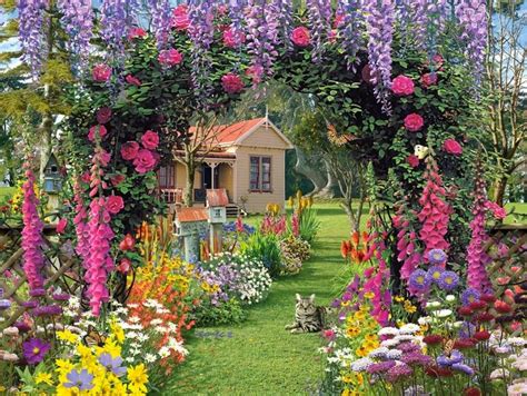 49 English Garden Desktop Wallpaper