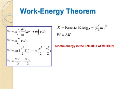 Where v stands for an object's velocity. Work energy and potential energy