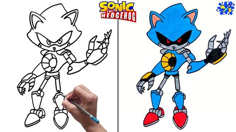 How To Draw Metal Sonic Easy Step By Step Sonic The Hedgehog Drawing