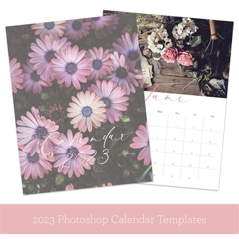 2023 Photoshop Calendar Template Letter Size Calendar Etsy