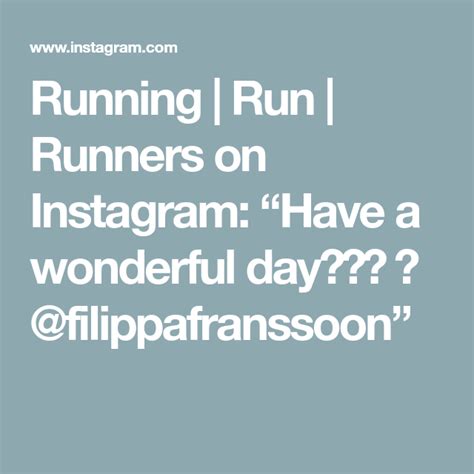 Running Run Runners On Instagram “have A Wonderful Day😍☀️ 📸 Filippafranssoon” In 2021