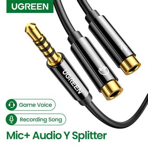 UGREEN Headphone Splitter 3 5mm Audio Stereo Y Splitter Extension Cable
