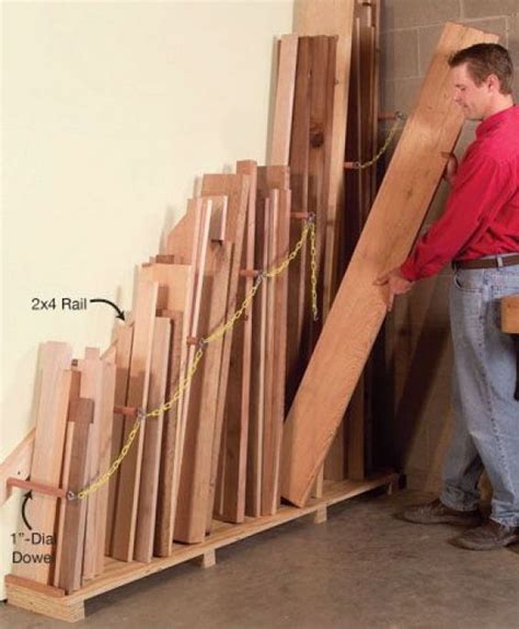 Vertical Lumber Organizer Before I Installed This Vertical Storage Rack