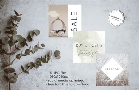 Lifestyle Minimalist Instagram Posts Template (120243 ...