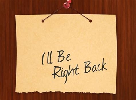 We will be right back sign. Carol PostCrossing Journey