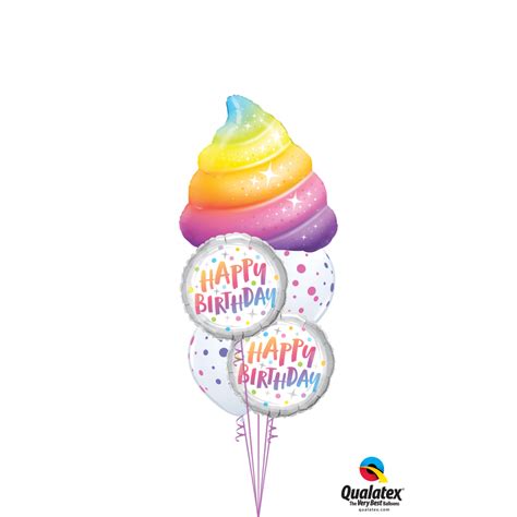 30 Rainbow Poop Sparkles Super Shape Foil Balloon Q 97534