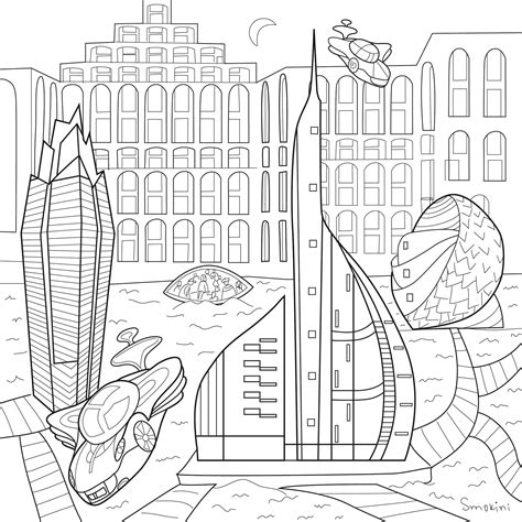 Futuristic House Coloring Pages
