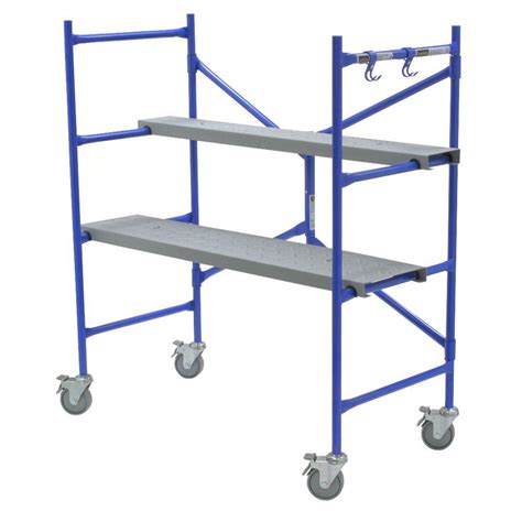 Werner 4 Ft X 38 Ft X 2 Ft Portable Rolling Scaffold 500 Lb Load Capacity Ps 48 The Home