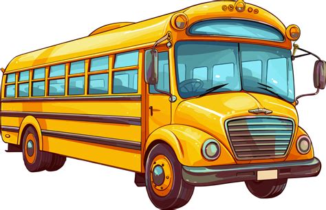 Cheerful Hand Drawn School Bus Cartoon Ai Generated 27290989 Png