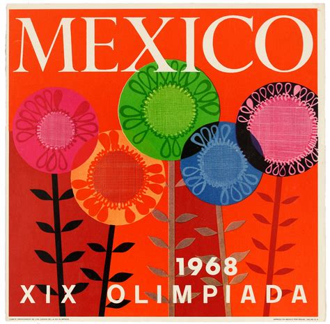 sold price sport poster mexico olympics 1968 flowers lance wyman april 6 0120 3 00 pm bst
