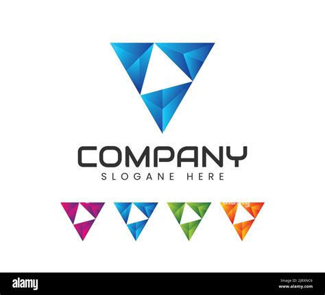 Modern 3d Triangle Logo Design 3d Abstract Triangle Logo Isolated On