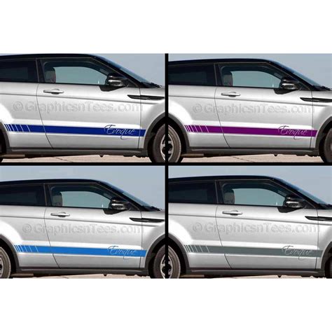 Range Rover Evoque Custom Side Stripe Vinyl Graphic Decals Stickers Exec
