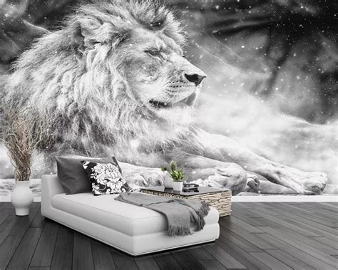 Beibehang 3d Wallpaper Home Decor Abstract Lion Photo Wallpaper Bedroom