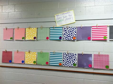 A Cute Way To Display Student Work Laminated Scrapbook Paper With A