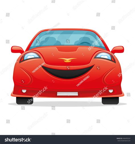 Red Car Smiling Stock Vector Illustration 446495524 Shutterstock