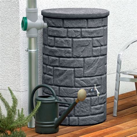Regentonne die regentonne und das regenfass für das speichern von regenwasser im garten. Regentonne anthrazit Arcado 230 L black granit