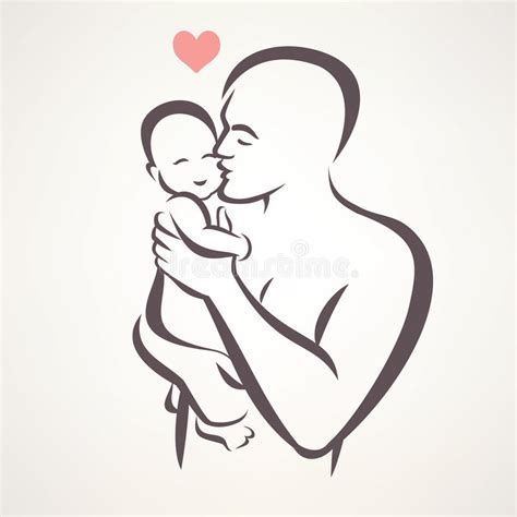 Download Father and baby stock vector. Illustration of icon, parenthood - 65896736