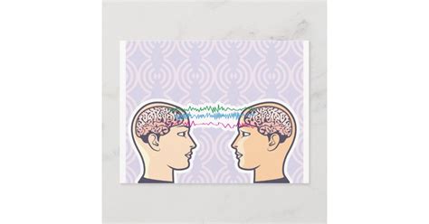 Telepathy Between Human Brains Via Brainwaves Postcard Zazzle